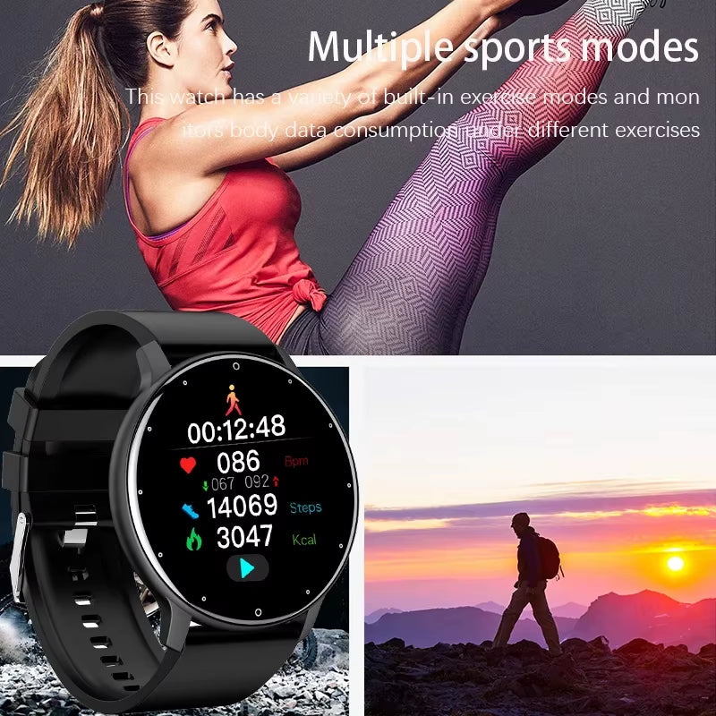 LIGE 2025, Smart Uhr Frauen Männer Dame Geschenk Sport Fitness Uhren Herz Rate Monitor Wasserdichte Smartwatch Für Xiaomi Android IOS