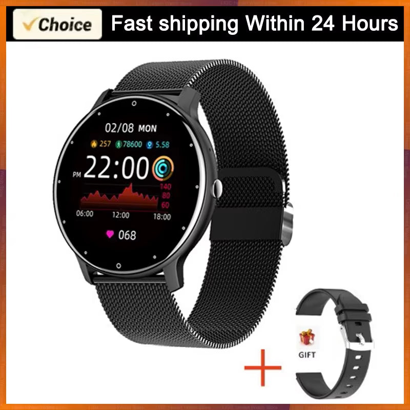 LIGE 2025, Smart Uhr Frauen Männer Dame Geschenk Sport Fitness Uhren Herz Rate Monitor Wasserdichte Smartwatch Für Xiaomi Android IOS