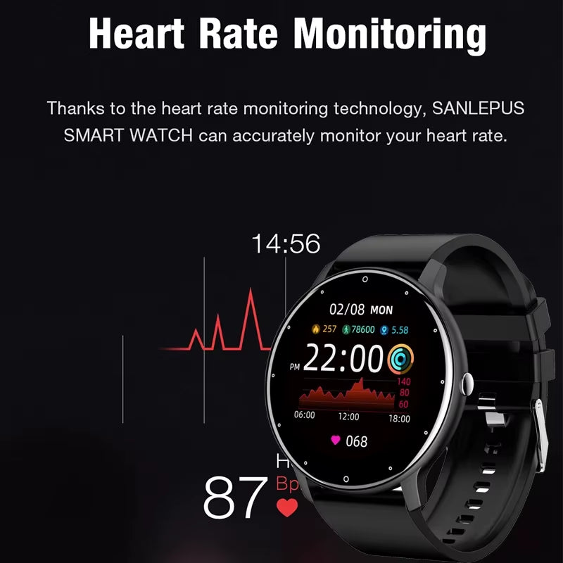 LIGE 2025, Smart Uhr Frauen Männer Dame Geschenk Sport Fitness Uhren Herz Rate Monitor Wasserdichte Smartwatch Für Xiaomi Android IOS